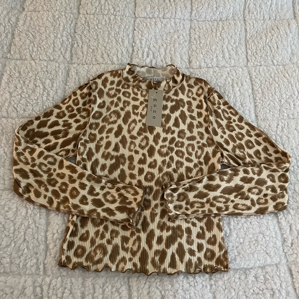 Gaze long sleeve mock neck